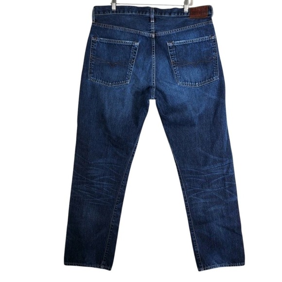 COPY Polo Ralph Lauren Cortland Blue Jean Men 36x32 Distressed Wide Leg (38x31.5 - Picture 7 of 13